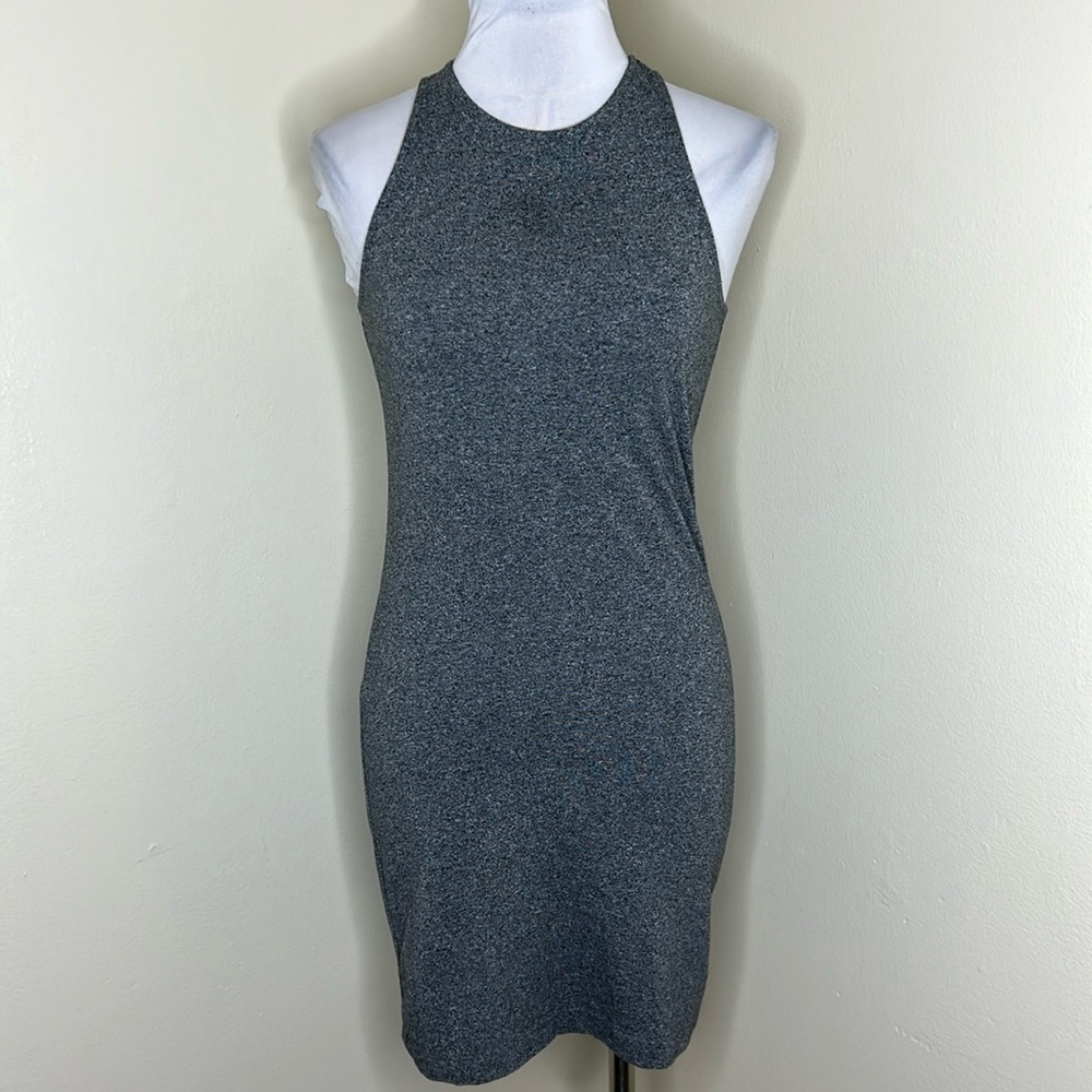 Gray no sleeve dress